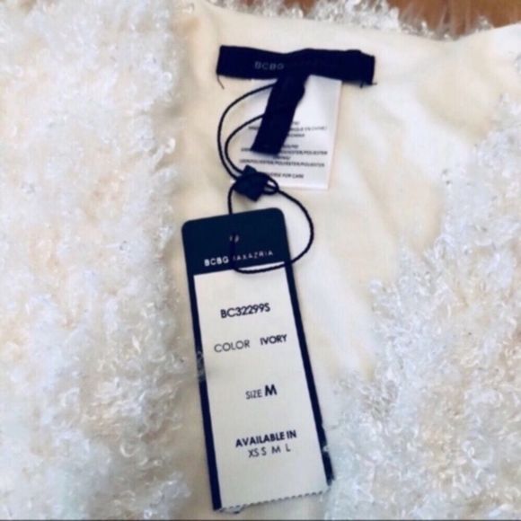 BCBGMAXAXRIA Soft Boucle Open Vest NEW - Picture 2 of 6